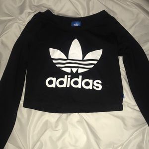 Long Sleeve Adidas Crop Top